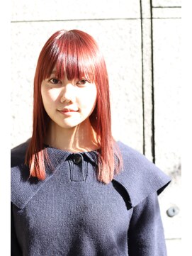 クリコ ヘアーデザイン(CLICQUOT hair design) ミディアム×ツヤredスタイル