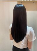 髪質改善ストレート /黒髪/ネビージュ/小顔/ワンレン