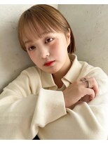 ロンドプランタン 恵比寿(Lond Printemps)&nbsp;ミディアムメルティカラー×ブリーチなしボブ韓国［恵比寿］