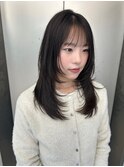 レイヤーカット/ハッシュカット/ロングウルフ/韓国レイヤー