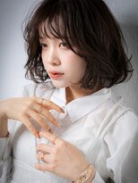 カバーヘア ブリス 戸田公園西口店(COVER HAIR bliss)&nbsp;立体感小顔補正カットウェットヘア黒髪ボブv戸田公園30代40代