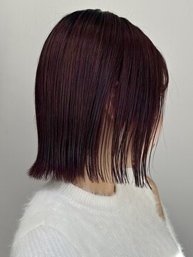 シェノン 心斎橋(CHAINON) ボブ/切りっぱなしボブ/外ハネボブ/ボルドー/前髪/レイヤー