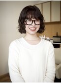 【ヤベハルカ】ボブパーマ　顔周りレイヤー　フレンチボブ