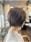 王道ショートボブ！グレージュカラー
