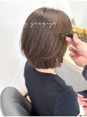 二星★白髪ぼかし×ひし形ボブ