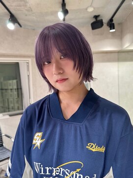 ハイプ(HYPE) ブリーチ&ダブルカラー/レイヤーボブ/パープル/ラベンダー