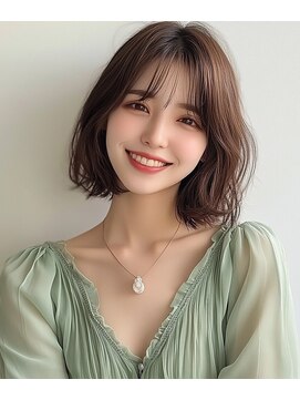 ピーチ バイ ニューヨークニューヨーク(a Peach by NYNY) 大人可愛い大人美人ふんわりカール小顔カットショコラアッシュ