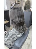 グレーハイライトカラー×レイヤーロング