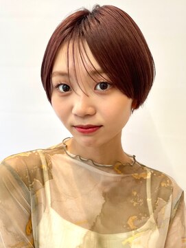 ミィ 浦和(mee) 透明感カラー ボブ 前髪 ショート カラー ブリーチ&ダブルカラー