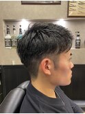 MEN'Sアッシュニュアンスパーマ韓国マッシュスペインカール