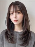 【髪質改善】似合わせレイヤーで小顔可愛い×透明感カラー