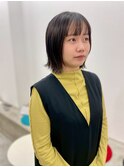 ボブヘアショートウルフパーマグラデーションカラー