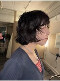 韓国風ミニボブドライパーマ
