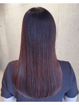 ロッカヘアエジェ(ROCCA hair eje.) ダークパープルボルドーブラウンストレート