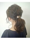 ゆるポニテアレンジ　お呼ばれヘアセット【静岡/静岡駅】