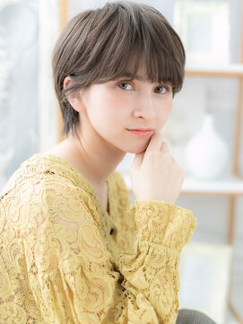 カバーヘア 上尾西口店(COVER HAIR) 外国人風ダークアッシュ小顔マッシュショートa上尾20代30代40代