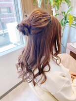 お団子ハーフアップ