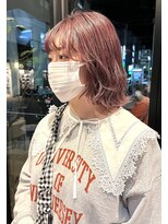 ヘアー アイス ルーチェ(HAIR ICI LUCE) ピンクパープル ピンクカラー ピンクベージュ 担当中西