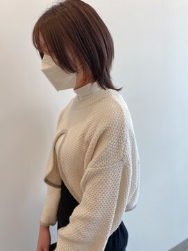 レフ(LEF) 【オダオススメ！】ショートボブウルフ×イヤリングオレンジ