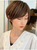 大人ショートヘア/ハイライトカラー/イルミナカラー[国分寺]