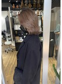 ベージュ ミルクティーベージュ グレージュ レイヤーカット