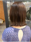 大人可愛い20代30代40代切りっぱなしロブ×ラテグレージュ