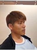 小顔補正立体カット シナモンベージュカラー ツーブロ フェード 