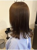 大人美人外ハネボブショコラアッシュ前髪小顔カットモテ髪