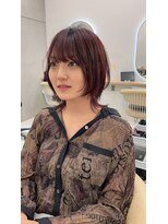 サンド 鹿児島中央(sand)&nbsp;黒髪/グレーベージュ/レイヤーロング/前髪パーマ[鹿児島駅]