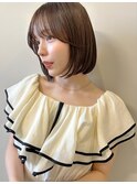 顔まわりのカットで5歳若く見える!?フェイスレイヤーボブ♪