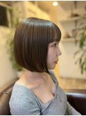 シンプルストレート×ボブ