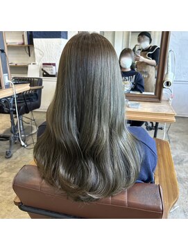グラ デザイン アンド ヘアー 天王寺店(GRAS DESIGN & HAIR by HEADLIGHT) ブリーチなしトーンアップベース×オリーブグレー