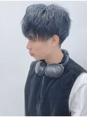 【松戸 岩口】ネイビーブルーカラーマッシュショート