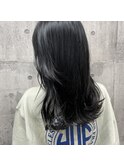 暗髪艶カラー