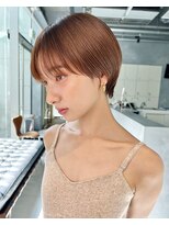 マッシュショート　コンパクトショート　アッシュブラウン