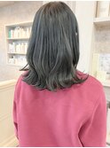 福山市美容師求人スタッフ募集ブルーブラックカラー透明感カラー