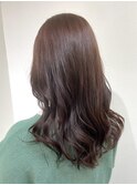 ブラウン  ×  セミロング