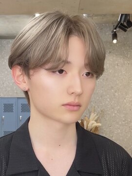 サンクプロジェクト(cinq PROJECT) メンズブリーチカラーミルクティーベージュカラーダブルカラー