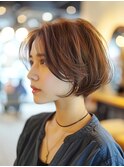 【髪質改善×ベージュショートボブ】大人の透明感と艶を叶える