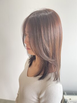 フープヘアールコレ(HOOP.HAIR Lukore) ミディアムレイヤーボブ/透明感カラー