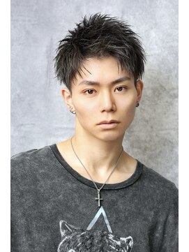 リップス 吉祥寺店 (LIPPS) 黒髪短髪ツーブロック刈り上げアップバング