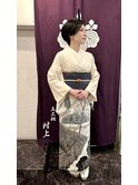 ◎風景柄が素敵　訪問着レンタル　着付け
