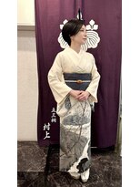 五三桐 村上&nbsp;風景柄が素敵　訪問着レンタル　着付け