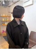 ボブ×暗めブラウン
