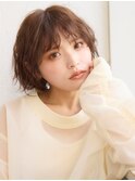 やわらか質感のニュアンスショートボブ