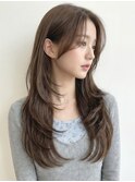 【好印象ダークブラウン】垢抜けレイヤーロング