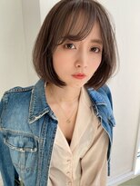 ハニーシブヤ(HONEY shibuya)&nbsp;レイヤーボブ/イメチェン/モカブラウン/脱白髪染め１