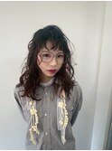 【くせ毛風】シースルーバング×ニュアンスウェーブ
