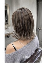 髪質改善Lino hair/縮毛矯正/白髪ぼかし/ハイライト/メンズカット【リノヘア】 糸ハイライトを繰り返した筋感抜群!透明感グレージュ/ボブ