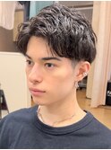 さわやか髪型アップバングメンズ短髪黒髪東京銀座毛量多い悩み